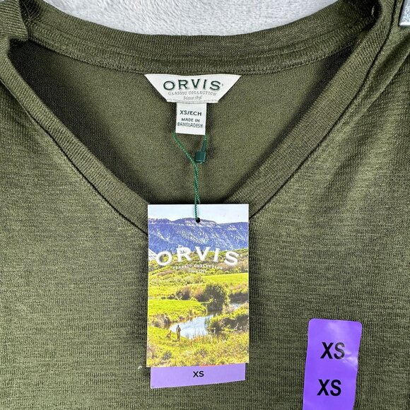 Orvis Knit Shirt Tunic T Shirt Top V Neck High Low Womens Green Size X Small - Picture 8 of 11